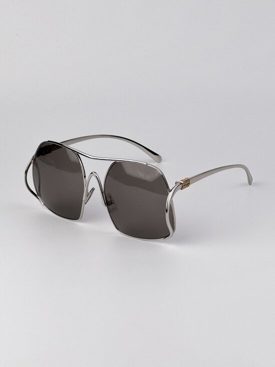 Miu Miu Women’s Sunglasses – Silver Grey Pilot (MUA55S 1BC80Q) – New & Authentic main image 4